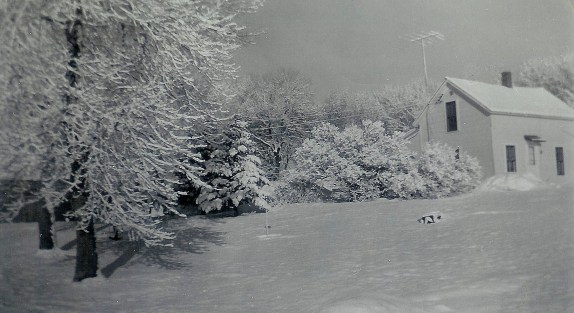 #77=Kiester farm, February 1959, looking NW