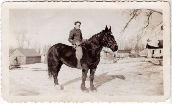 Dad on horse at Hoveland Farm