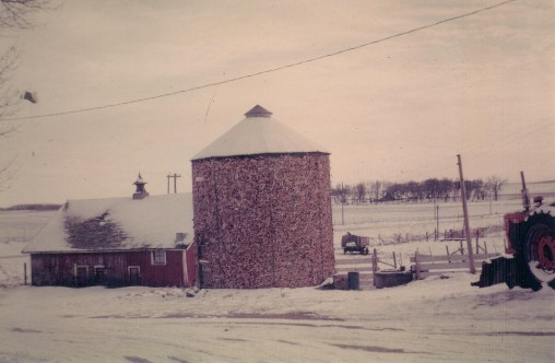 #70=Corncrib &amp; Hog House in Kiester, MN...looking SE.