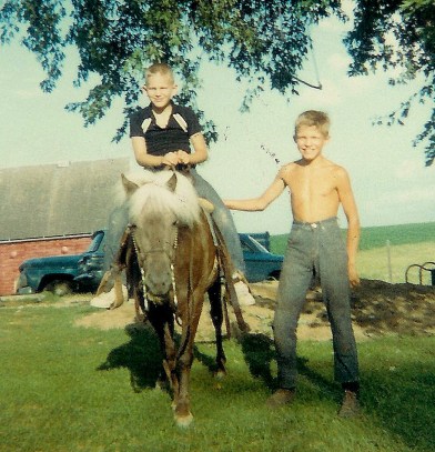 #34=Elliott(with Little Lady at Heitzeg's farm 1965)