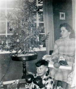 #254.1=Lowell&Mom at G&G Sletten's home; circa Christmas 1951_edited