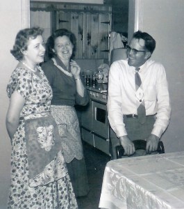#407=Russ N. at Del's home in Albert Lea, MN; Circa Dec. 1956