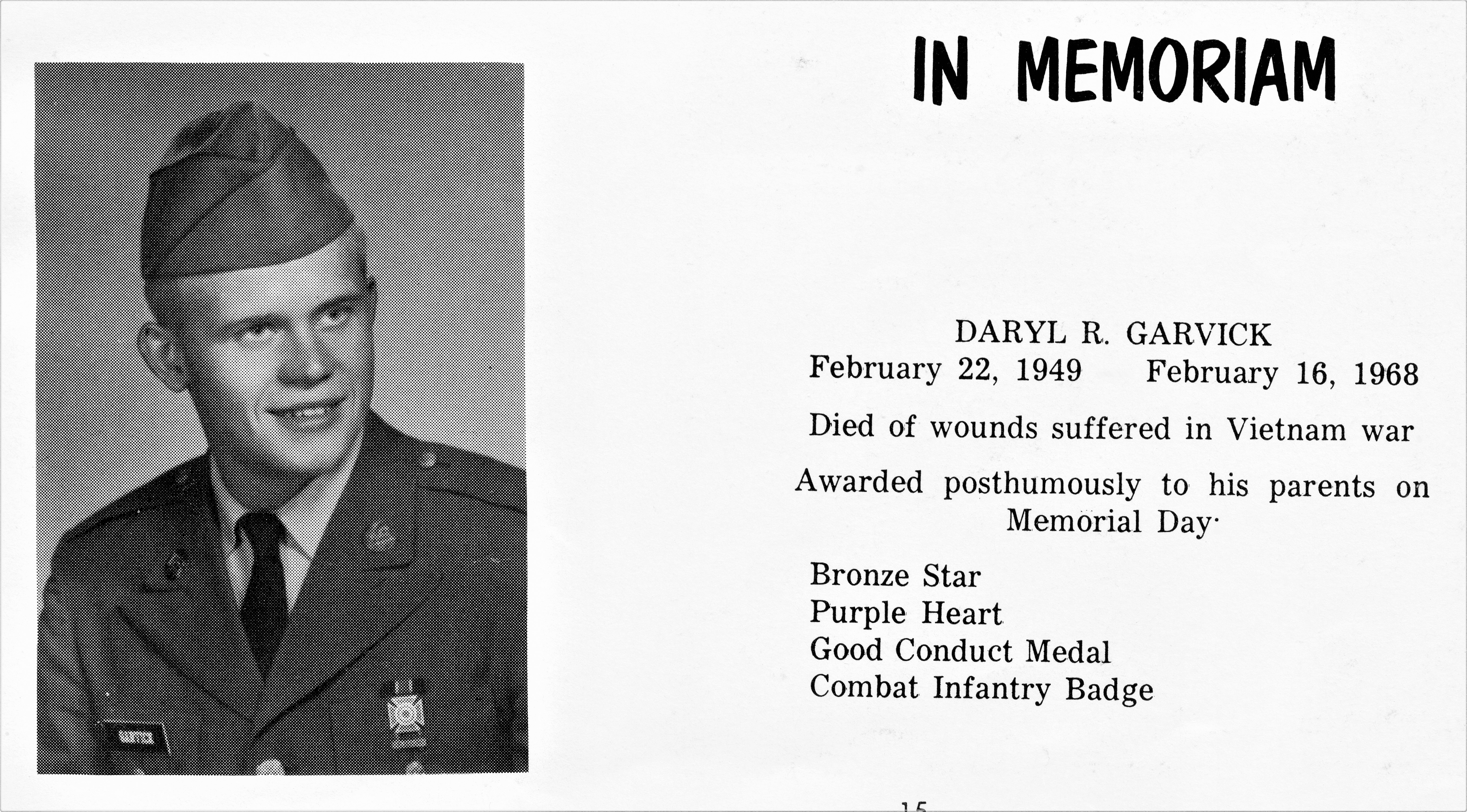 NFS 5.16s Daryl Garvick Medals