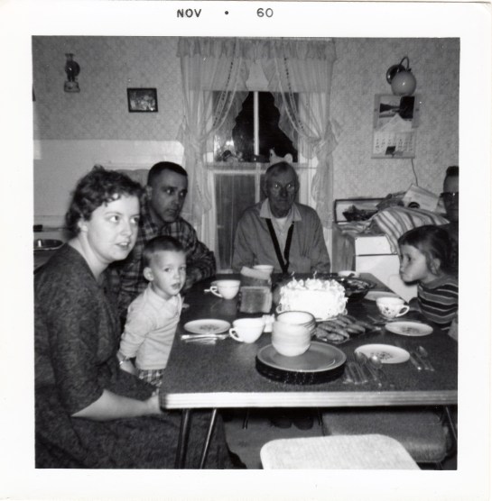 #987 Candi's Birthday 1960 Illena, Matt, Del, Grandpa John, Russ and Candi
