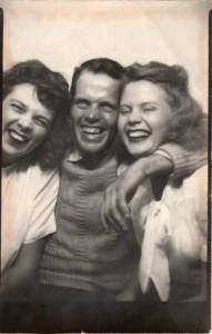 #739 Dad n sister Doris 1945