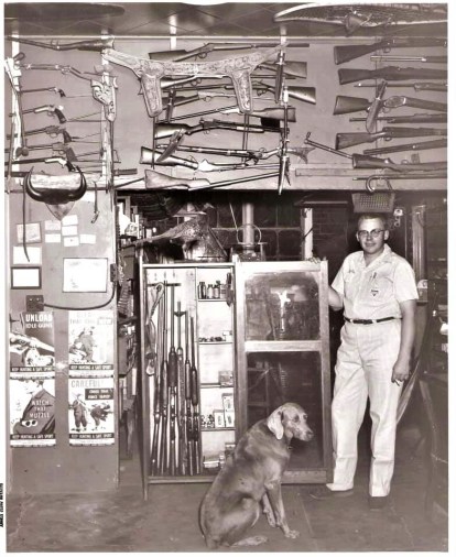 Kiester - Dale Wolfe garage gun collection. Circa 1954
