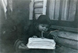 #153=Elliott and 1st BD cake; Jan. 14,1955