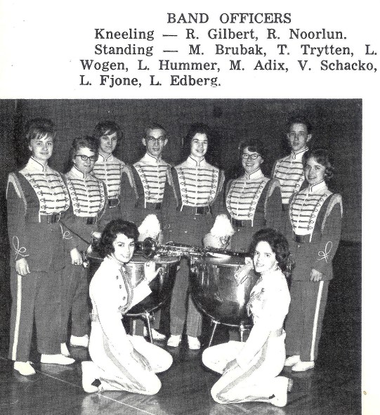 #136=Rosemary as KHS Band Officer; 1964