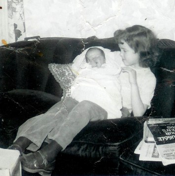 #151=Elliott in Rosie's arms; Jan. 24, 1954