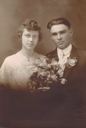 #874 Amanda and Clarence Sletten on their wedding day