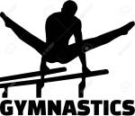 Gymnastics with man at parallel bars