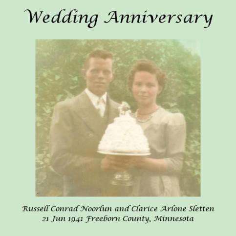 #21.2 Russell & Clarice Noorlun Wedding Day 6.21.41